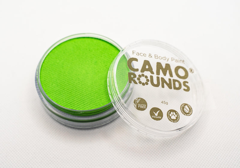 Camo Rounds® Face and Body Paint in Algae Color, Chartreuse Green