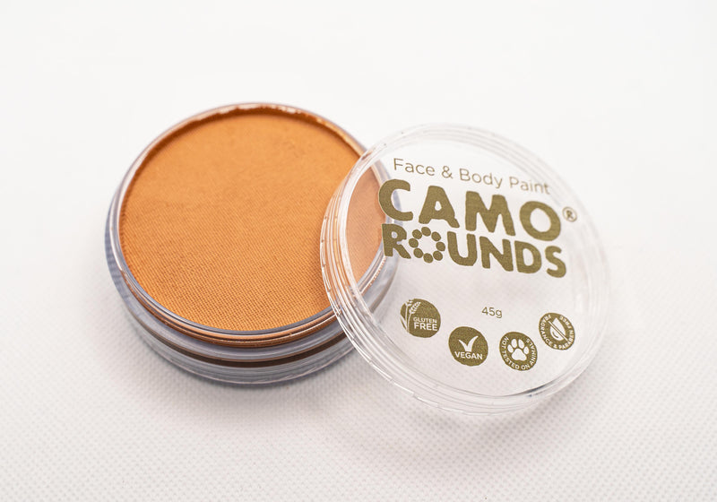 Camo Rounds® Face and Body Paint in Base Camp 3 Color, Sandy Brown