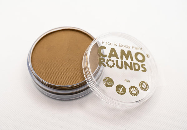 Camo Rounds® Face and Body Paint in Base Camp 4 Color, Brown