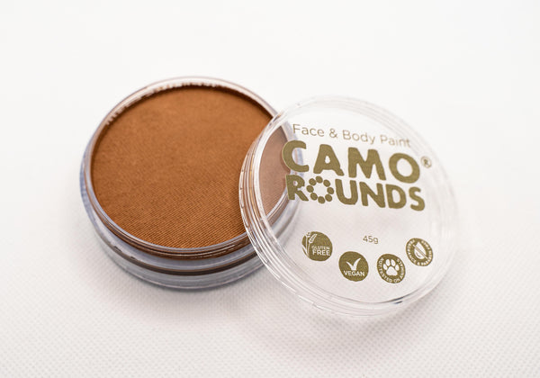 Camo Rounds® Face and Body Paint in Base Camp 5 Color, Brown