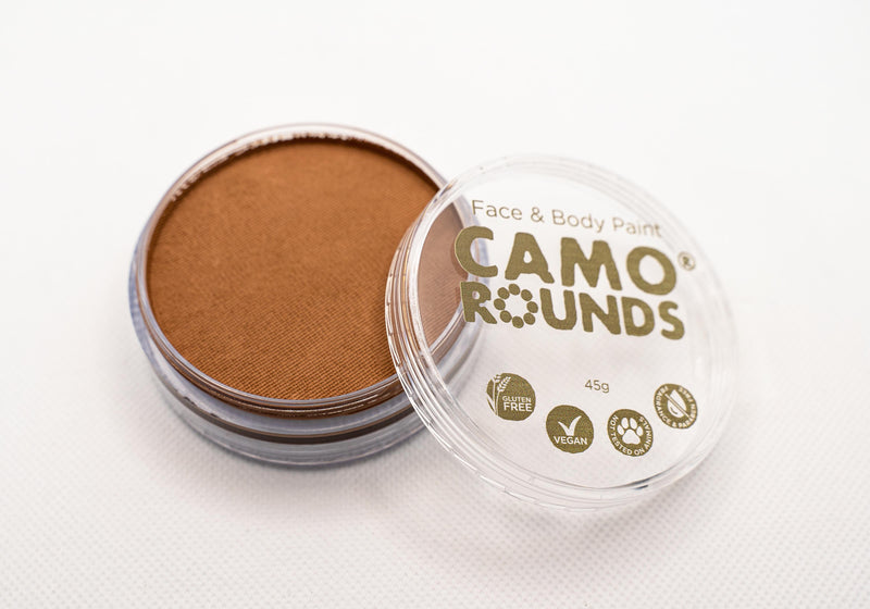 Camo Rounds® Face and Body Paint in Base Camp 5 Color, Brown