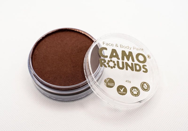 Camo Rounds® Face and Body Paint in Base Camp 7 Color, Redwood Brown