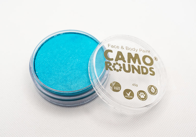 Camo Rounds® Face and Body Paint in Bliss Color, Sky Blue Shimmer