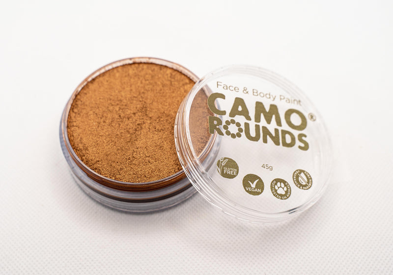 Camo Rounds® Face and Body Paint in Bronze Color, Metallic