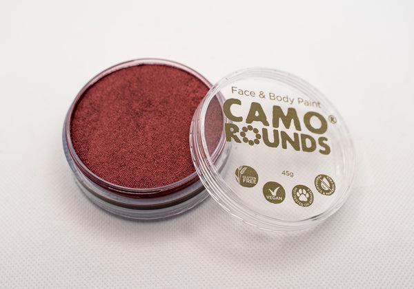 Camo Rounds® Face and Body Paint in Clarity Color, Auburn Red Shimmer