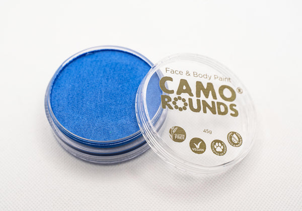 Camo Rounds® Face and Body Paint in Courage Color, Azure Blue Shimmer