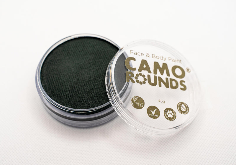 Camo Rounds® Face and Body Paint in Deep Woods Color, Black Forest Green