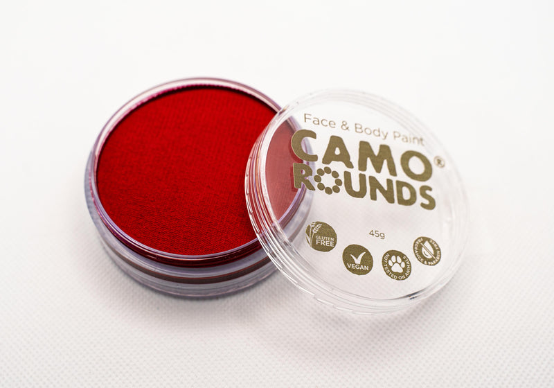 Camo Rounds® Face and Body Paint in Fire Ember Color, Flame Red