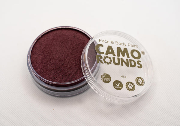 Camo Rounds® Face and Body Paint in Inspire Color, Wine Red Shimmer