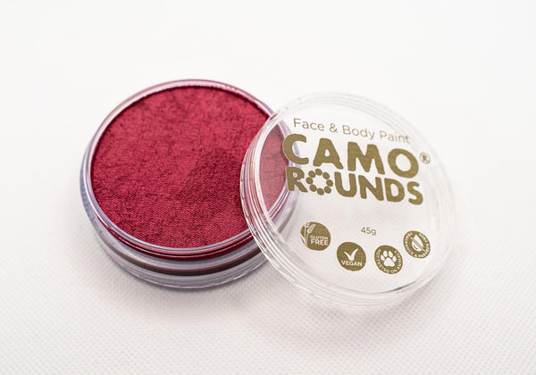 Camo Rounds® Face and Body Paint in Lily Color, Rose Red Shimmer