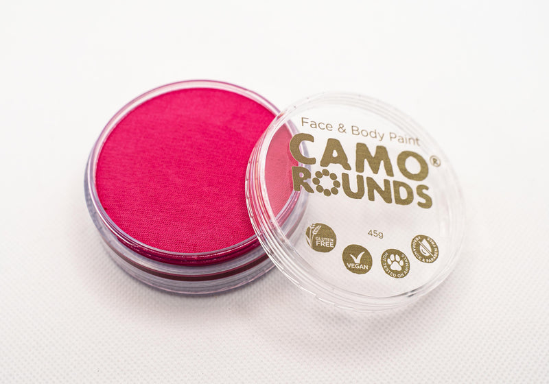 Camo Rounds® Face and Body Paint in Passion Color, Bright Pink Shimmer