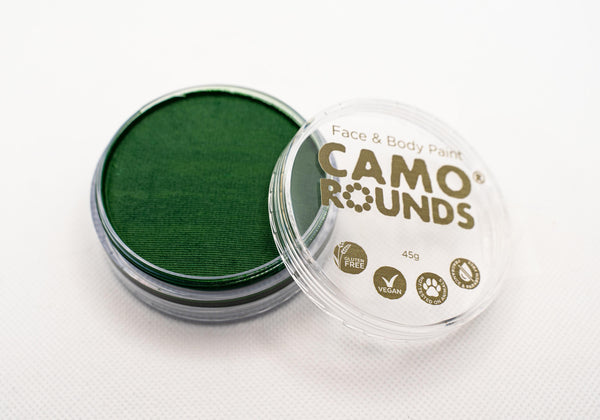 Camo Rounds® Face and Body Paint in Pine Needle Color, Hunter Green