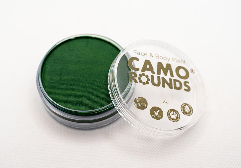 Camo Rounds® Face and Body Paint in Pine Needle Color, Hunter Green