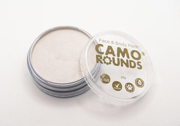 Camo Rounds® Face and Body Paint in Platinum Color, Metallic