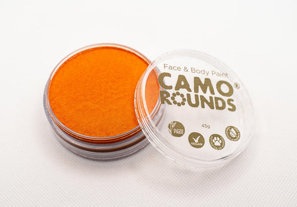 Camo Rounds® Face and Body Paint in Poppy Color, Orange Shimmer