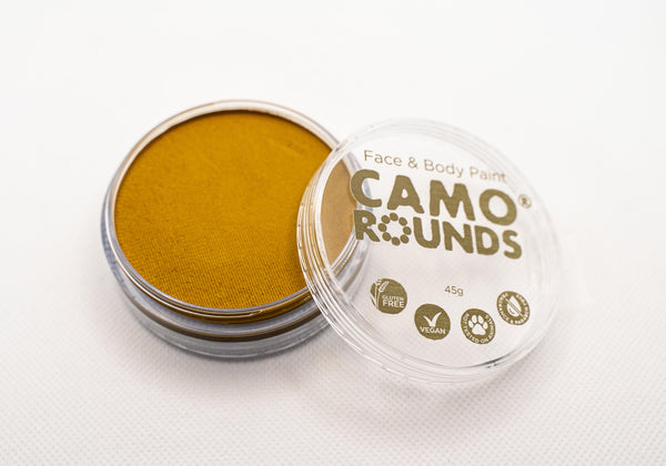 Camo Rounds® Face and Body Paint in Prairie Grass Color, Goldenrod Yellow