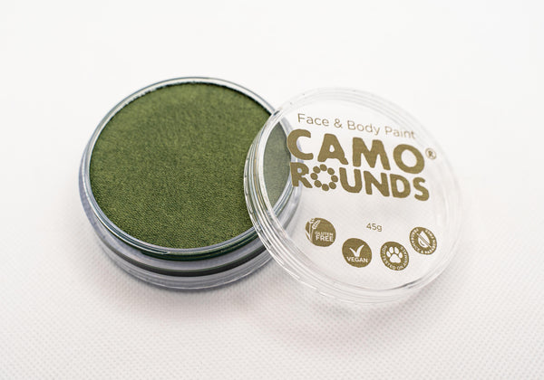 Camo Rounds® Face and Body Paint in Sage Color, Sage Green Shimmer