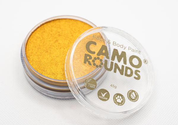 Camo Rounds® Face and Body Paint in Sports Gold Color