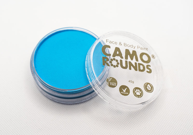 Camo Rounds® Face and Body Paint in Sports Light Blue Color