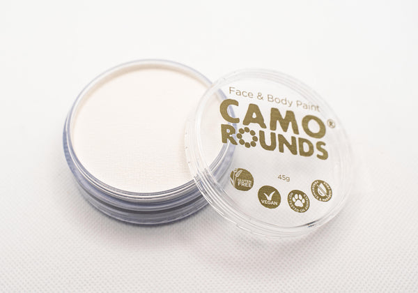 Camo Rounds® Face and Body Paint in Sports White Color