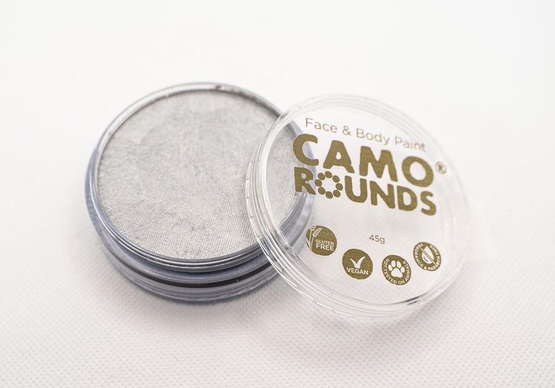 Camo Rounds® Face and Body Paint in Steel Color, Metallic