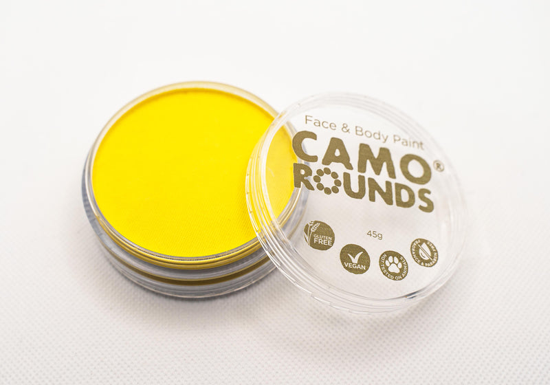 Camo Rounds® Face and Body Paint in Sunrise Color, Lemon Yellow