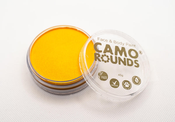 Camo Rounds® Face and Body Paint in Sunset Color, Yellow Orange