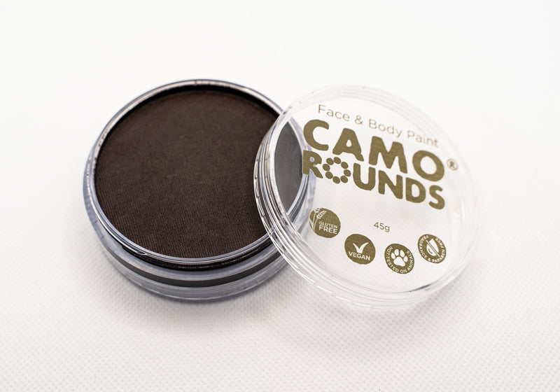 Camo Rounds® Face and Body Paint in Swamp Color, Bistre Dark Brown